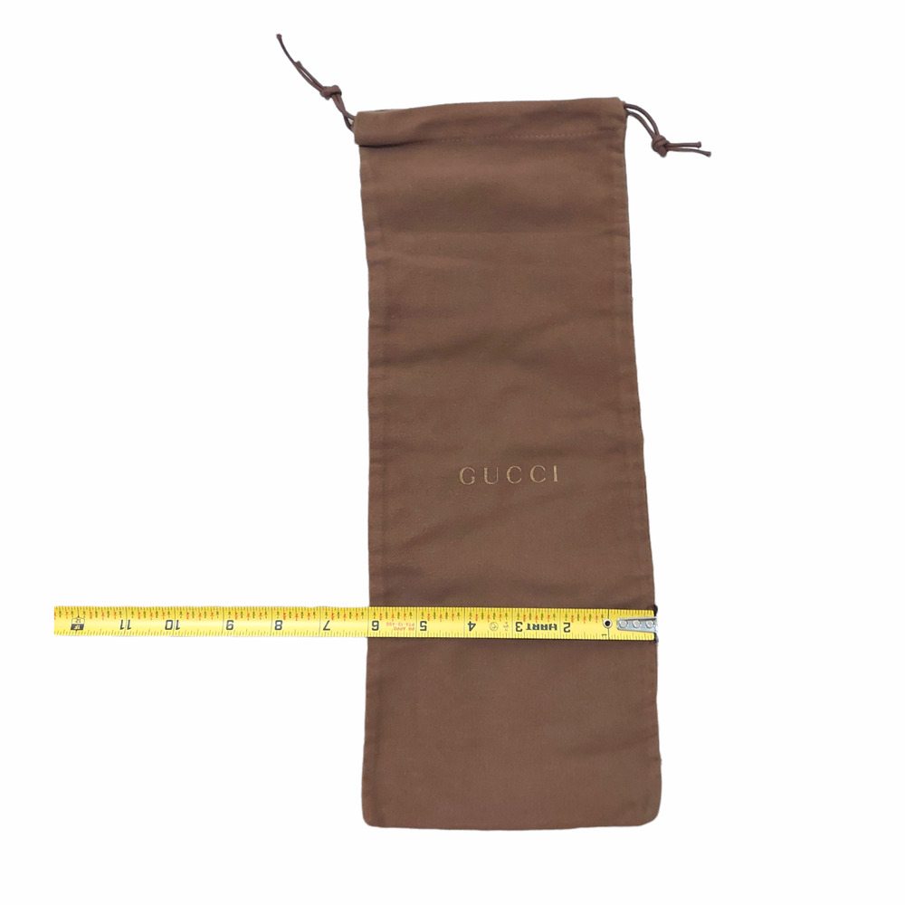 Gucci Solid Brown Storage Draw String Cotton Hand… - image 3